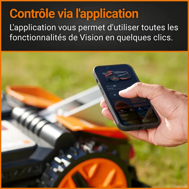 Robot tondeuse connecté WORX LANDROID VISION - Jusqu'à 1300m²- WR213E (Sans fil)