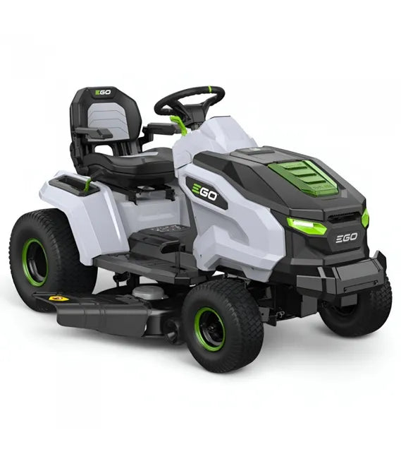 PACK Tracteur tondeuse autoportée à éjection latérale et mulching, 4 batteries 10Ah et chargeur rapide