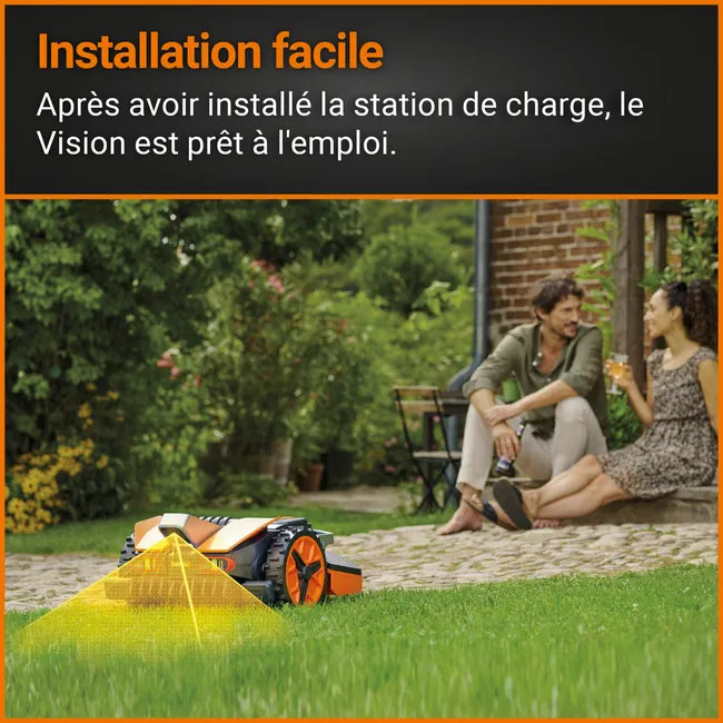 Robot tondeuse connecté WORX LANDROID VISION - Jusqu'à 1300m²- WR213E (Sans fil)