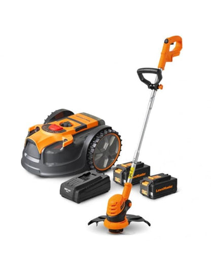 KIT ROBOT TONDEUSE AUTONOME SANS FIL PÉRIMÉTRIQUE + COUPE BORDURES 24V