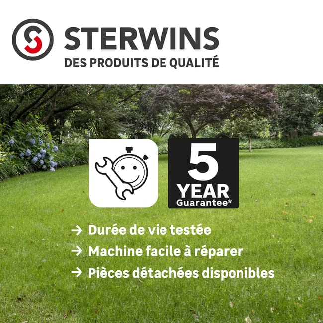 Tondeuse à essence STERWINS , 196 cm³, l.56 cm