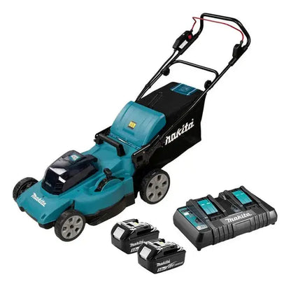 Tondeuse à batterie 36 LXT (2x5,0 Ah) 48 cm chargeur DC18RD - MAKITA DLM480PT2 JARDINS LOISIRS